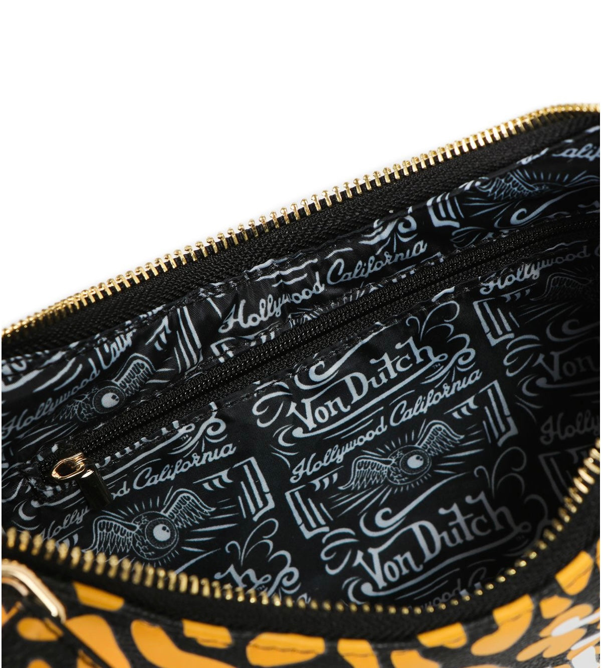 Von Dutch orange cheetah print shoulder bag