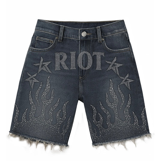“Riot” denim jorts
