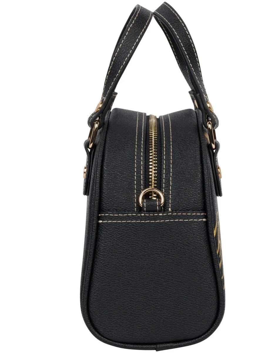 Von Dutch black and gold bowling bag
