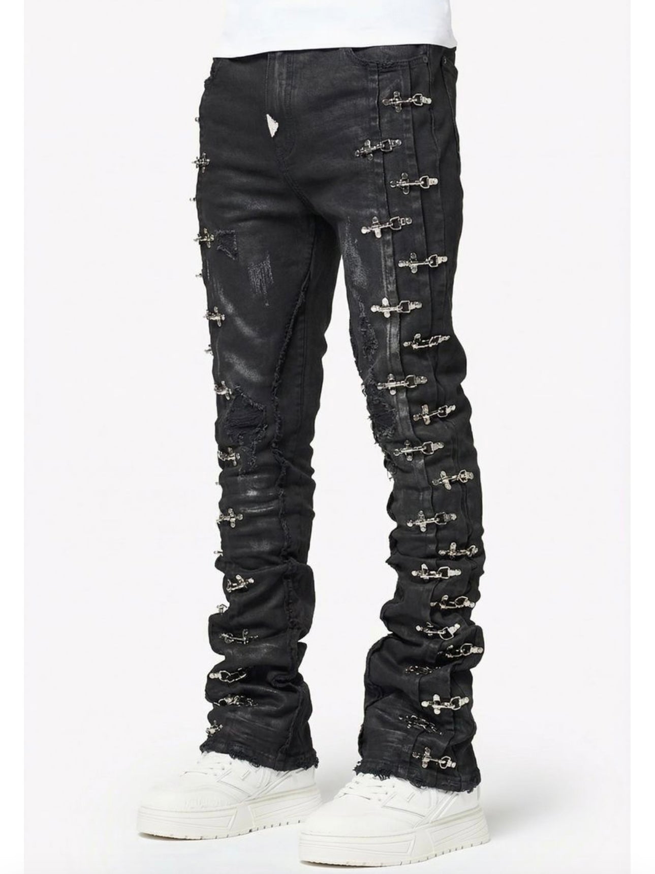 Obsidian Black Aviation Clasp Denim