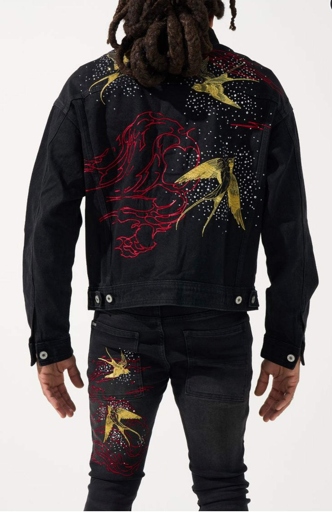 “CHORUS OF WINGS” Denim Jacket