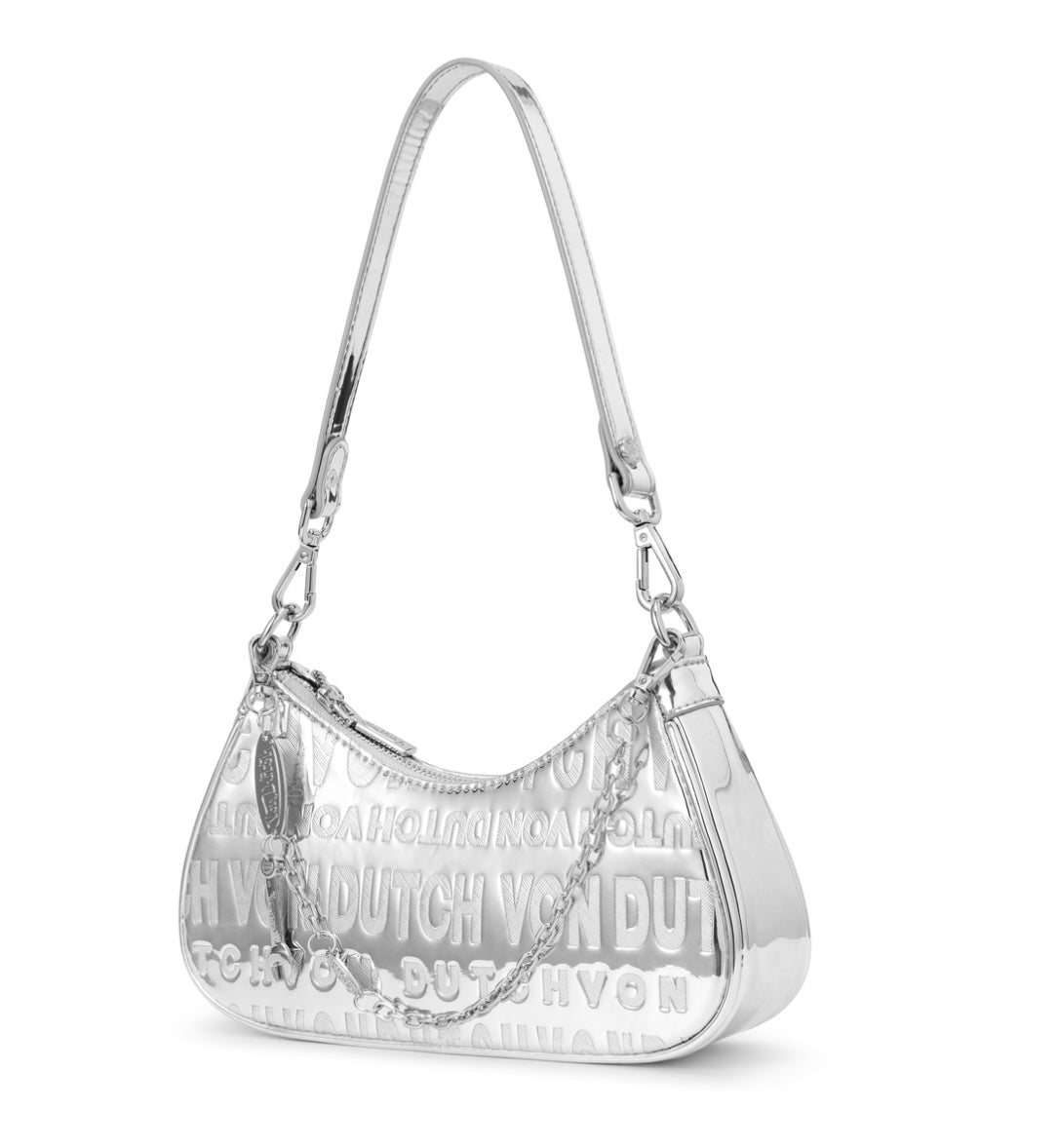 Von Dutch silver shoulder bag