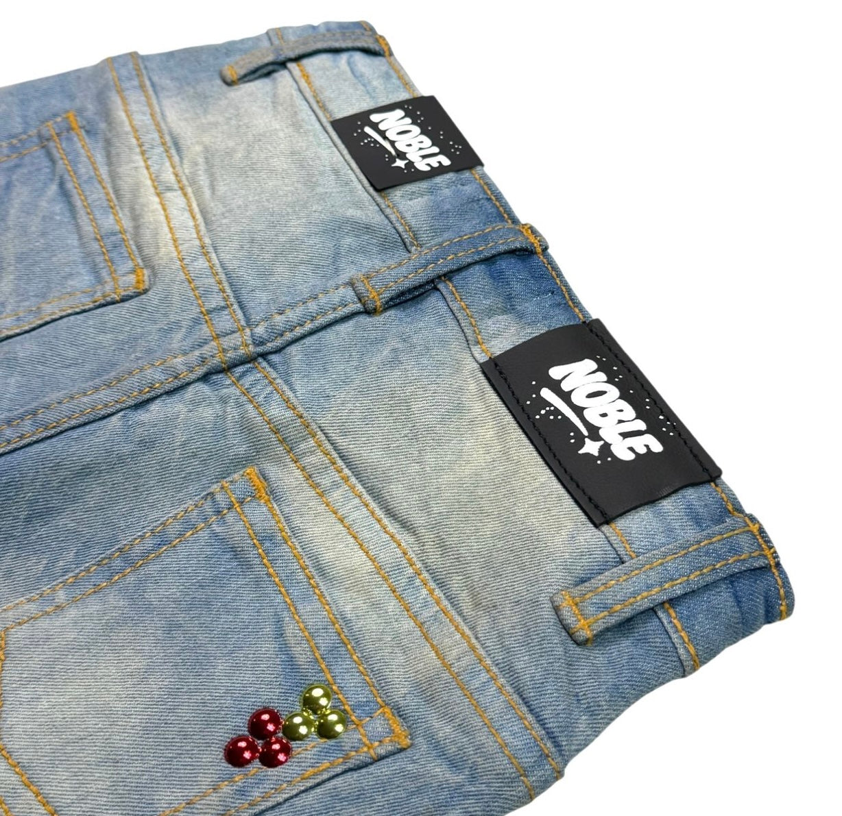 “Outer space” kids premium denim shorts