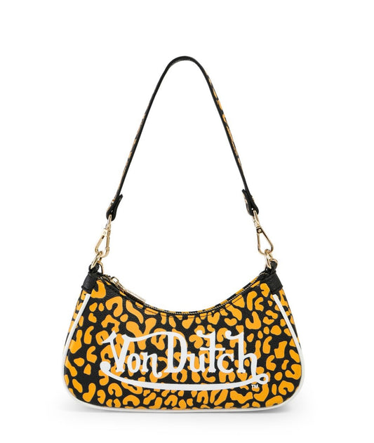 Von Dutch orange cheetah print shoulder bag