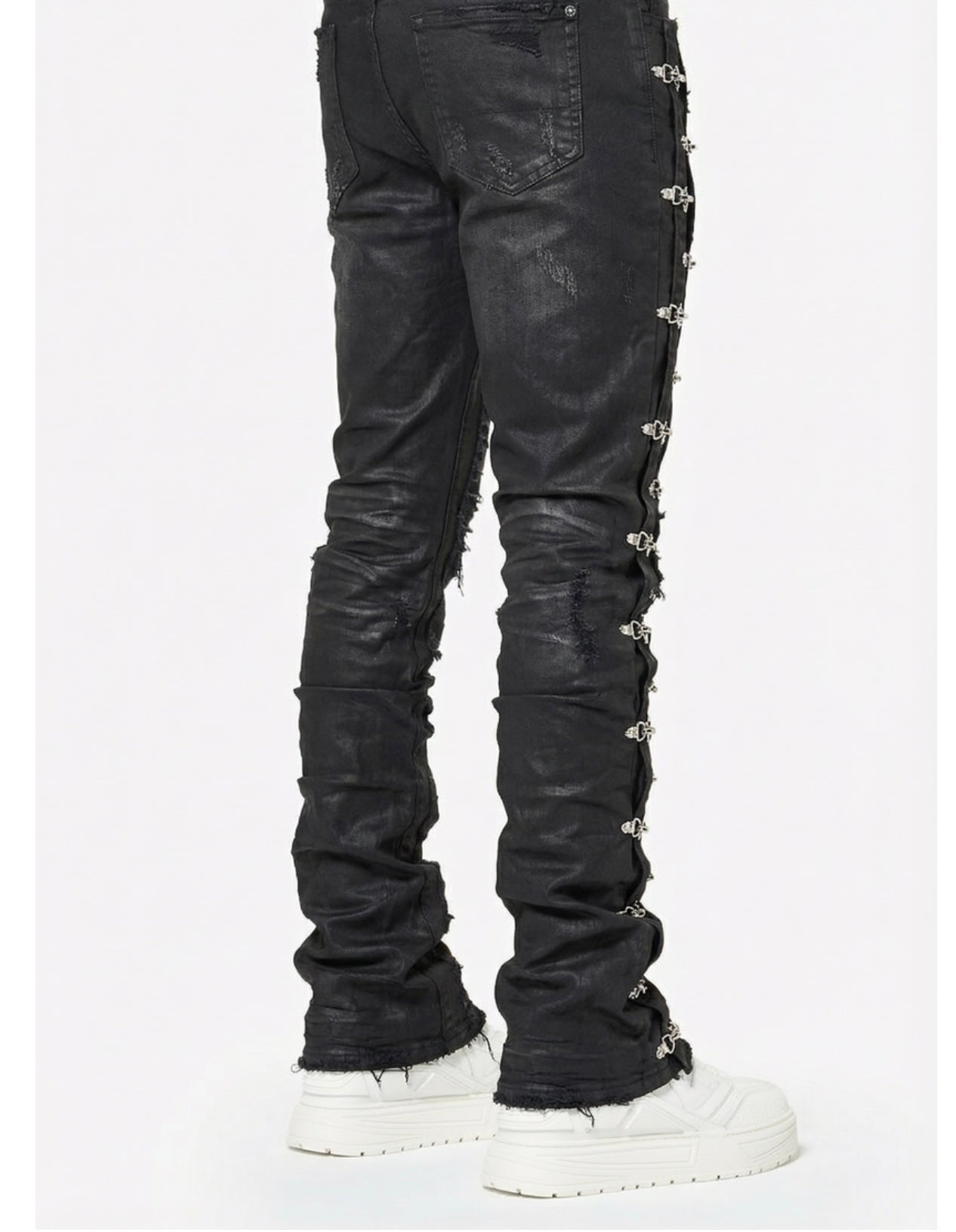 Obsidian Black Aviation Clasp Denim