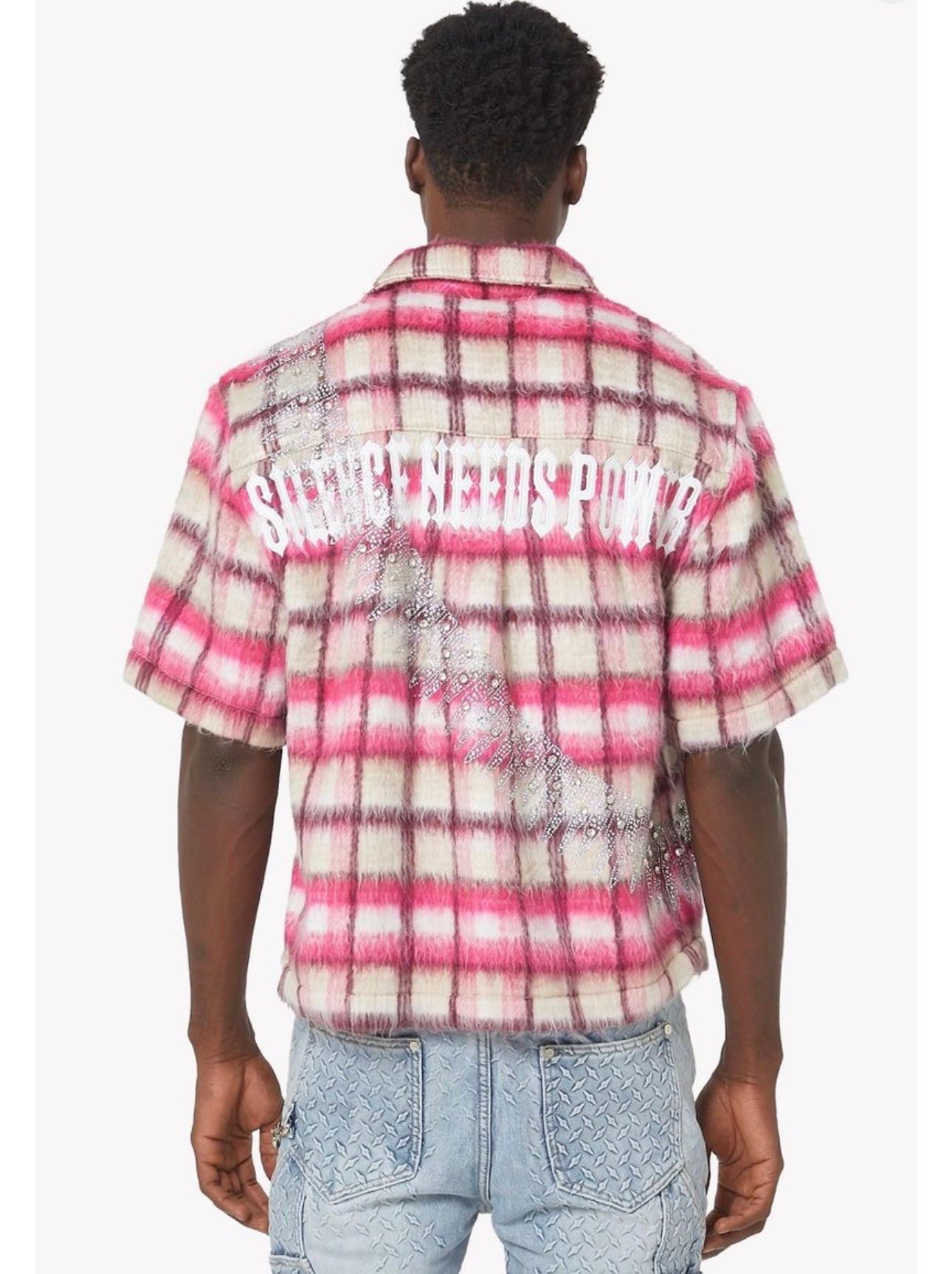 French rose uzi flannel
