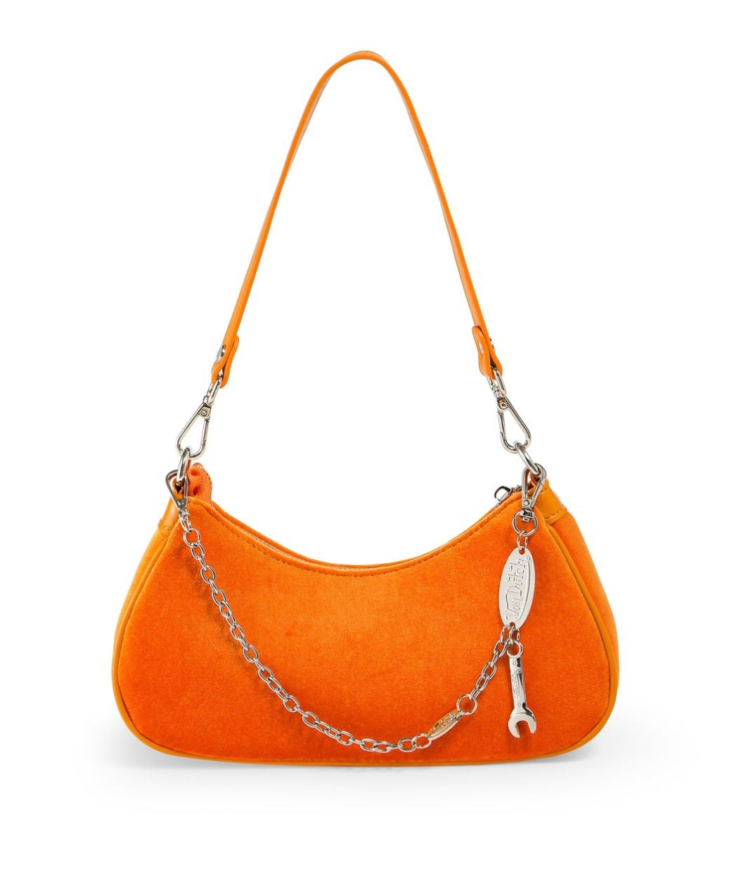 Von Dutch orange and white shoulder bag