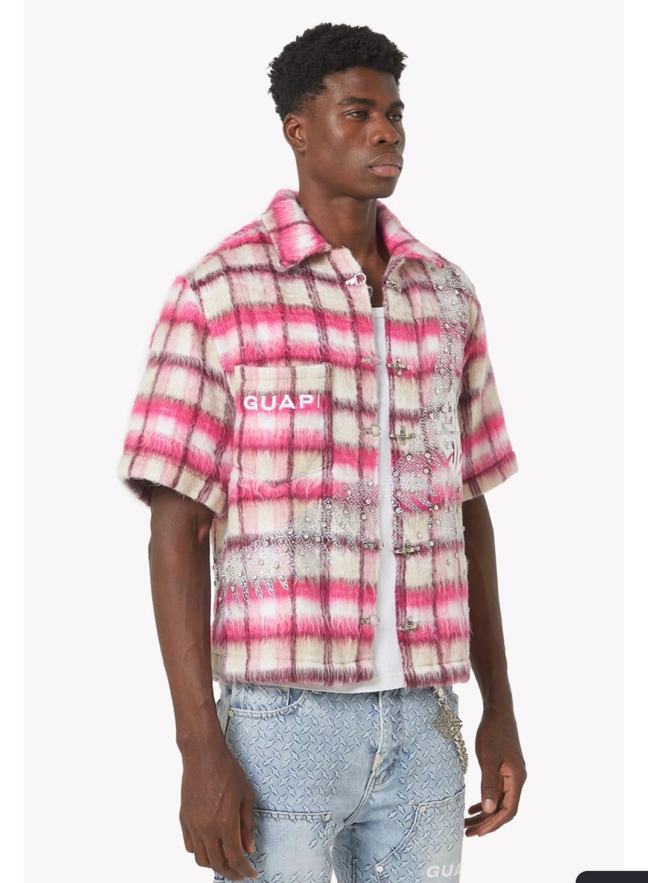 French rose uzi flannel