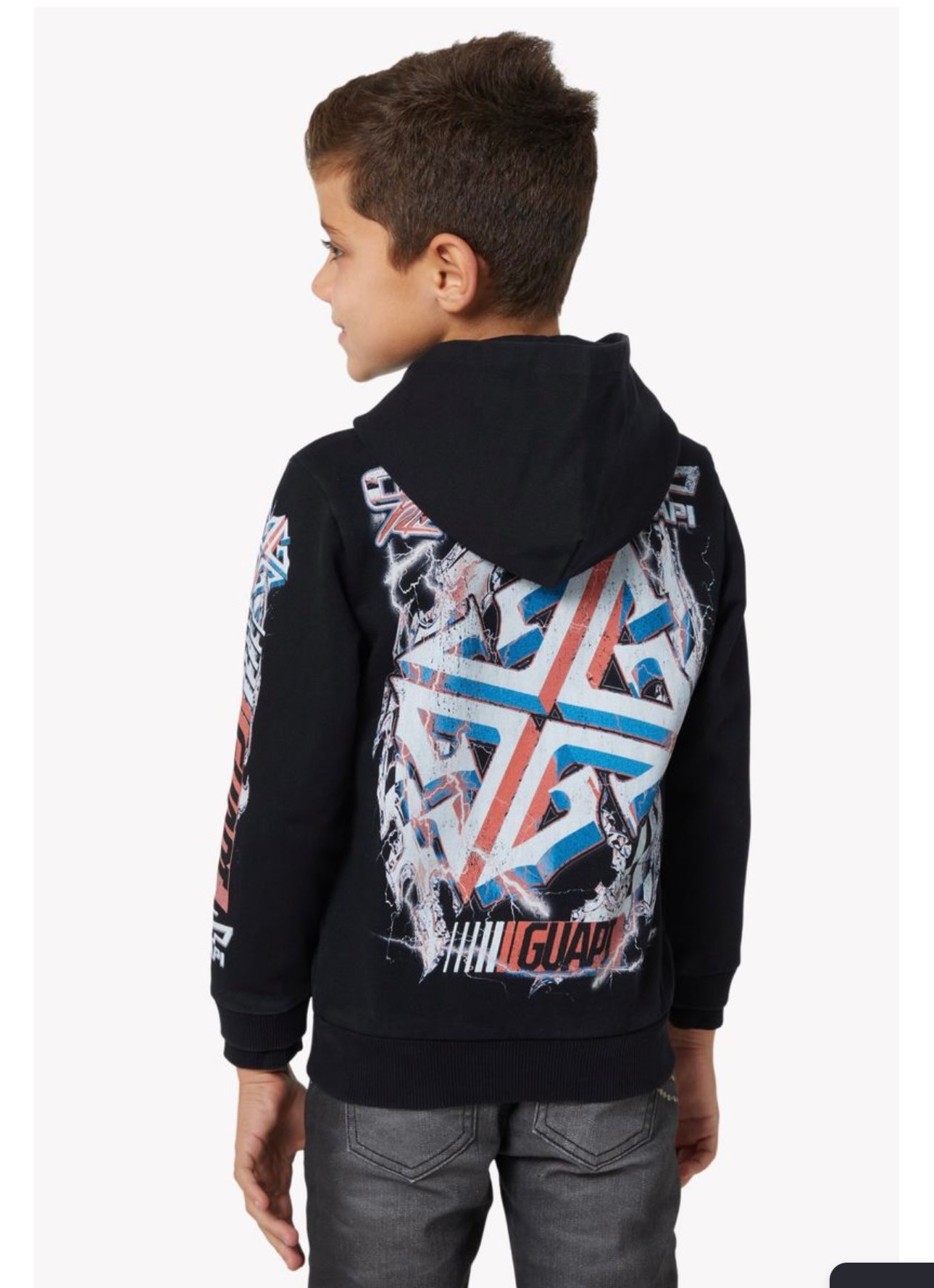 Black Nitro Drift Kids Hoodie