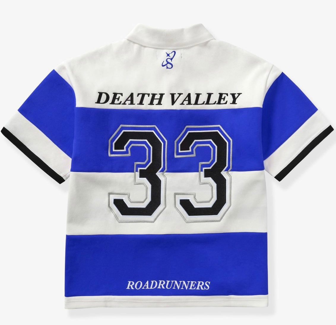 “Roadrunners” box-fit rugby polo