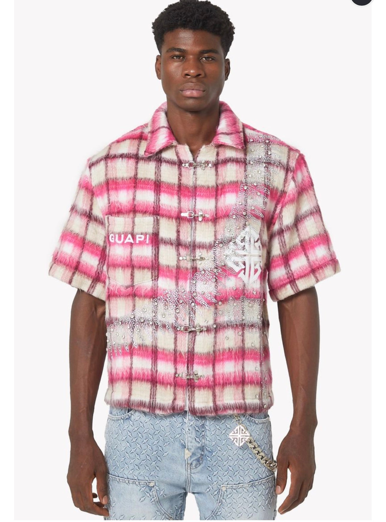 French rose uzi flannel