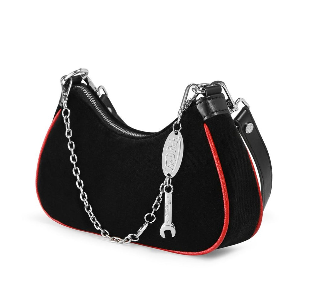 Von Dutch black and red shoulder bag