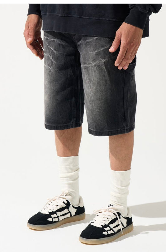 “Raijin” denim shorts