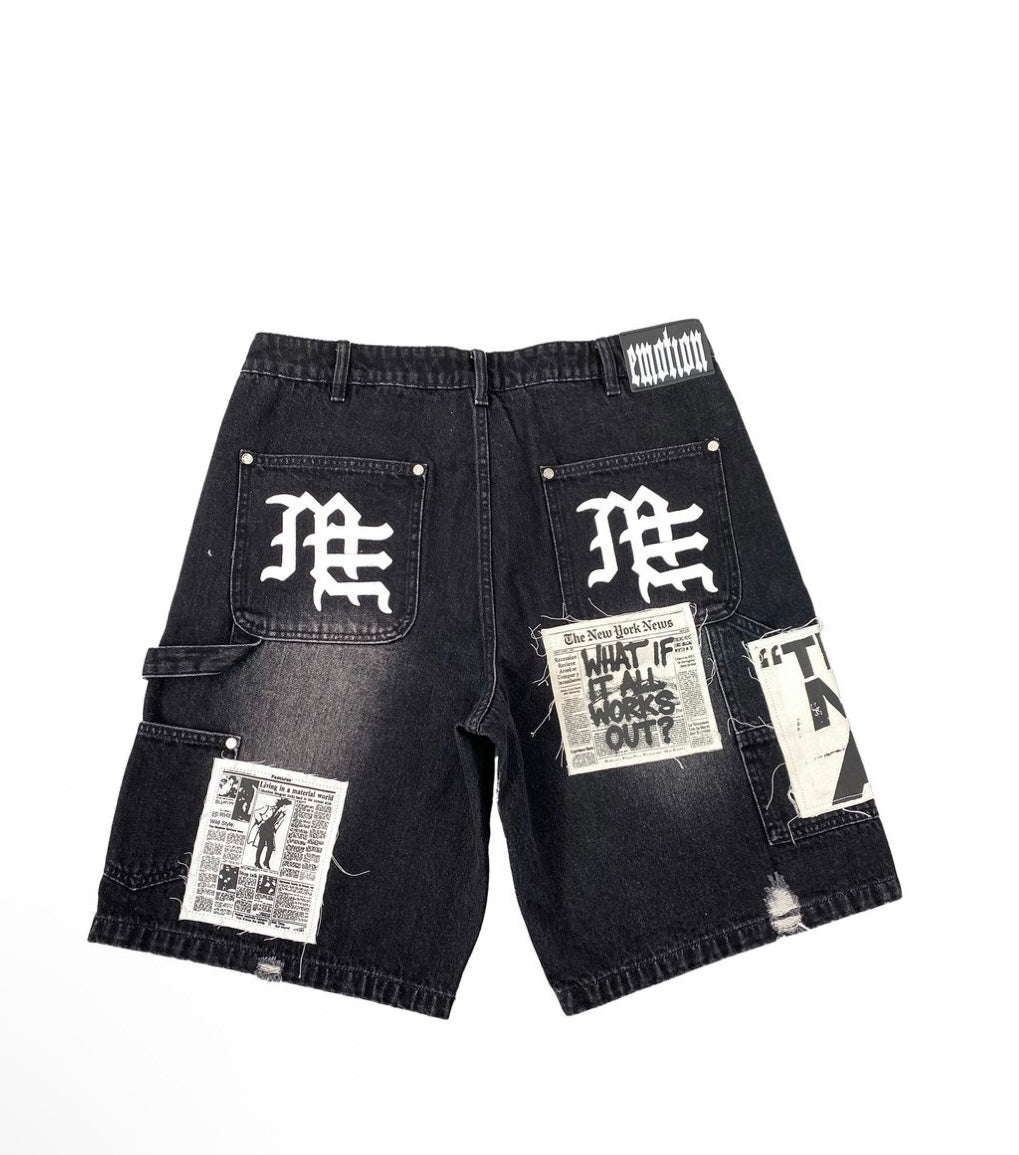 “AI” Denim shorts
