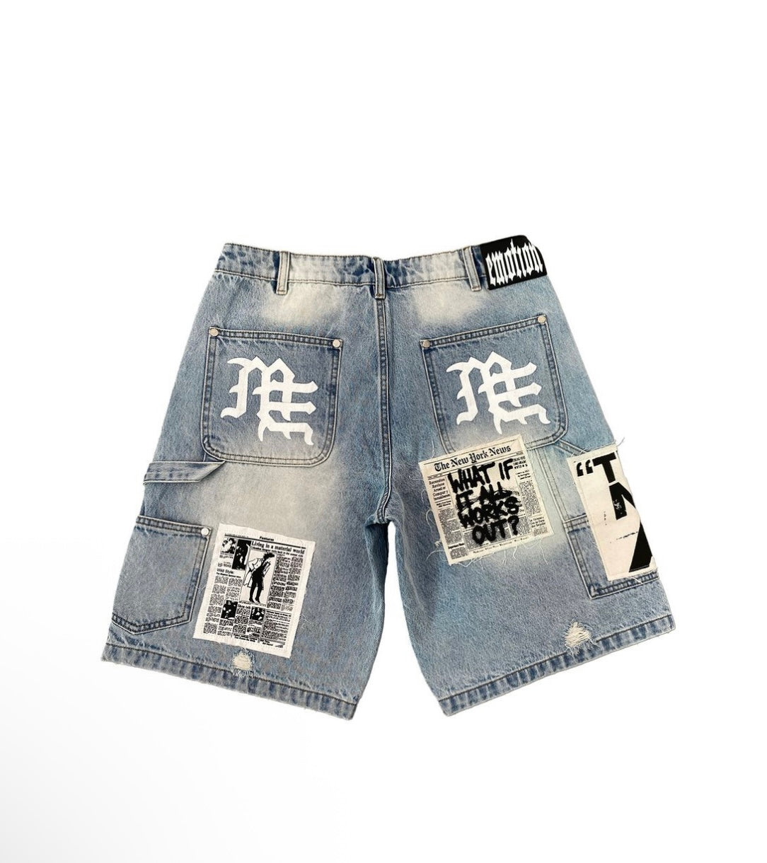 “AI” Denim shorts