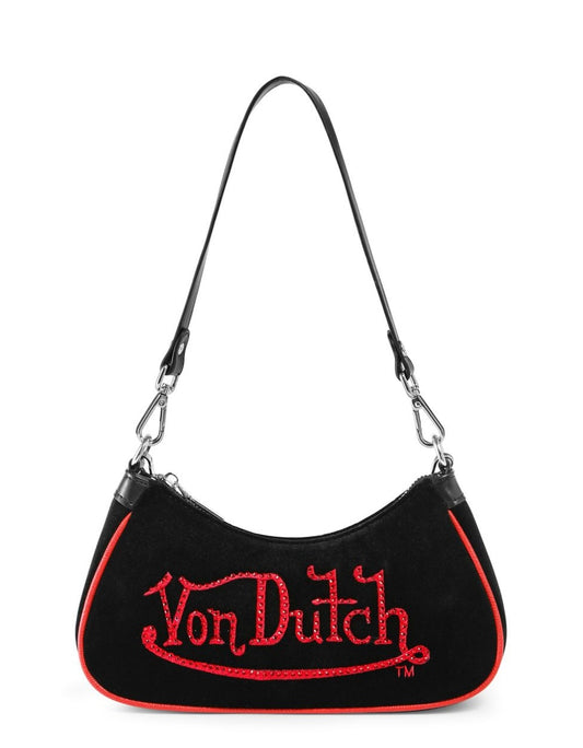 Von Dutch black and red shoulder bag