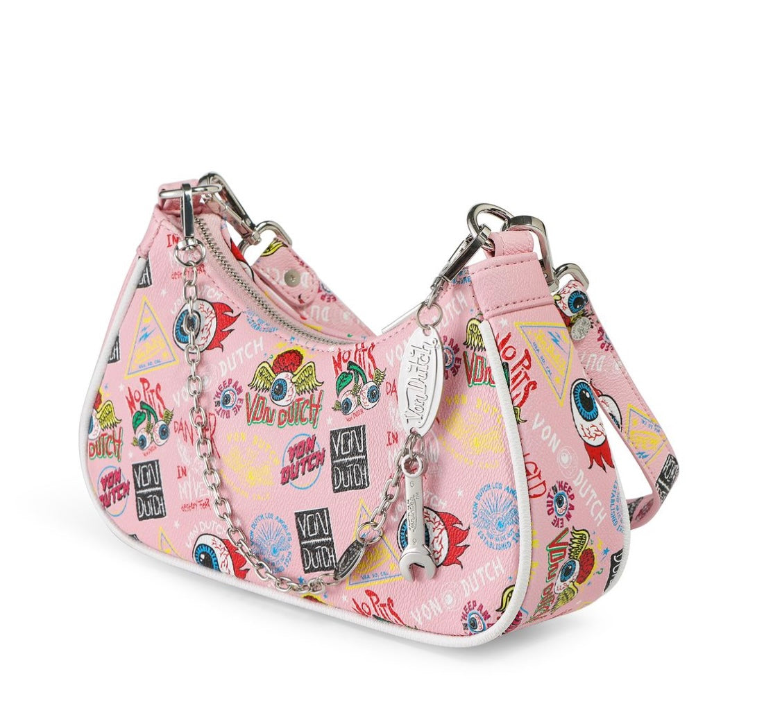 Von Dutch Shoulder Bag Pink Jax