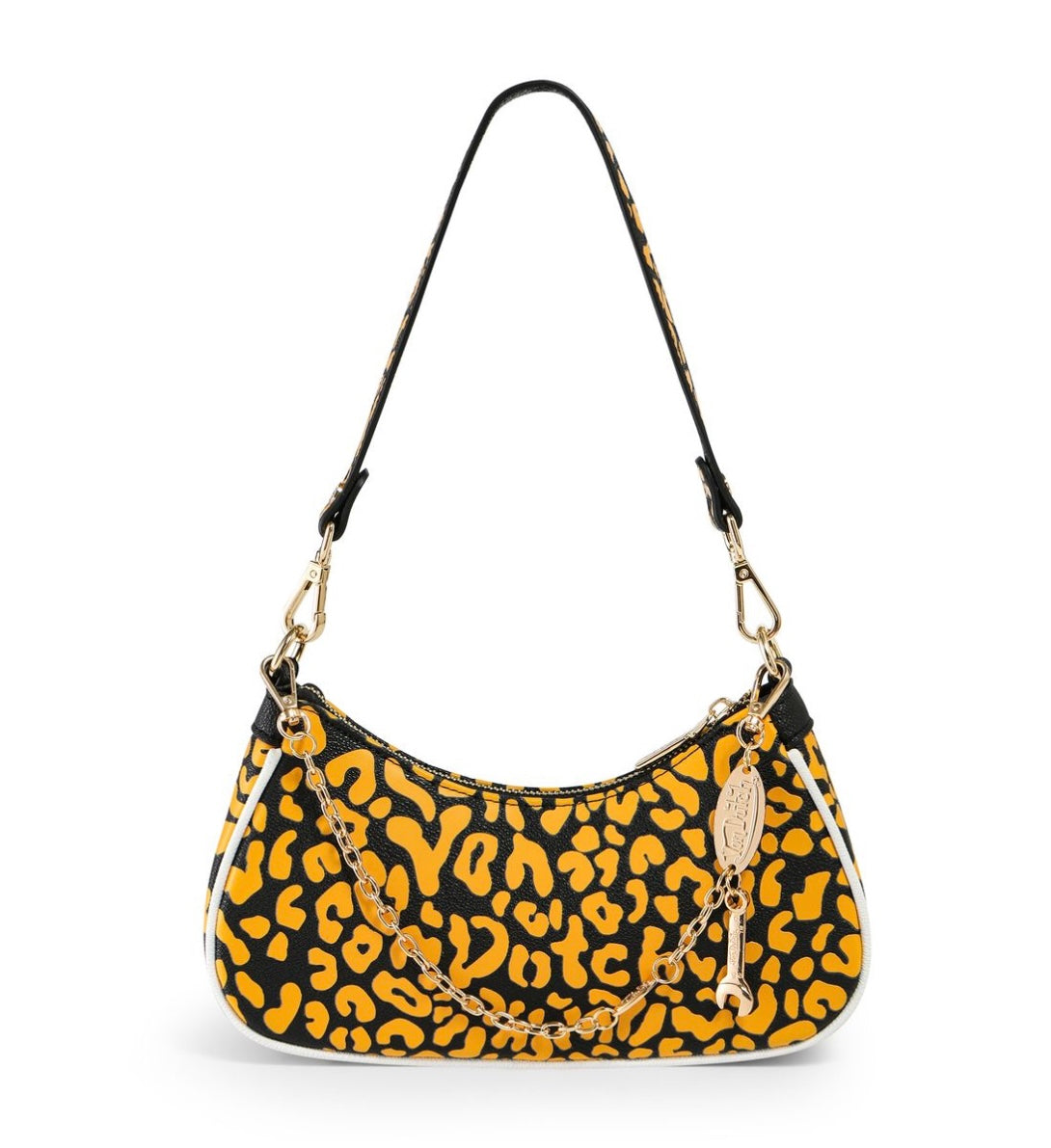 Von Dutch orange cheetah print shoulder bag