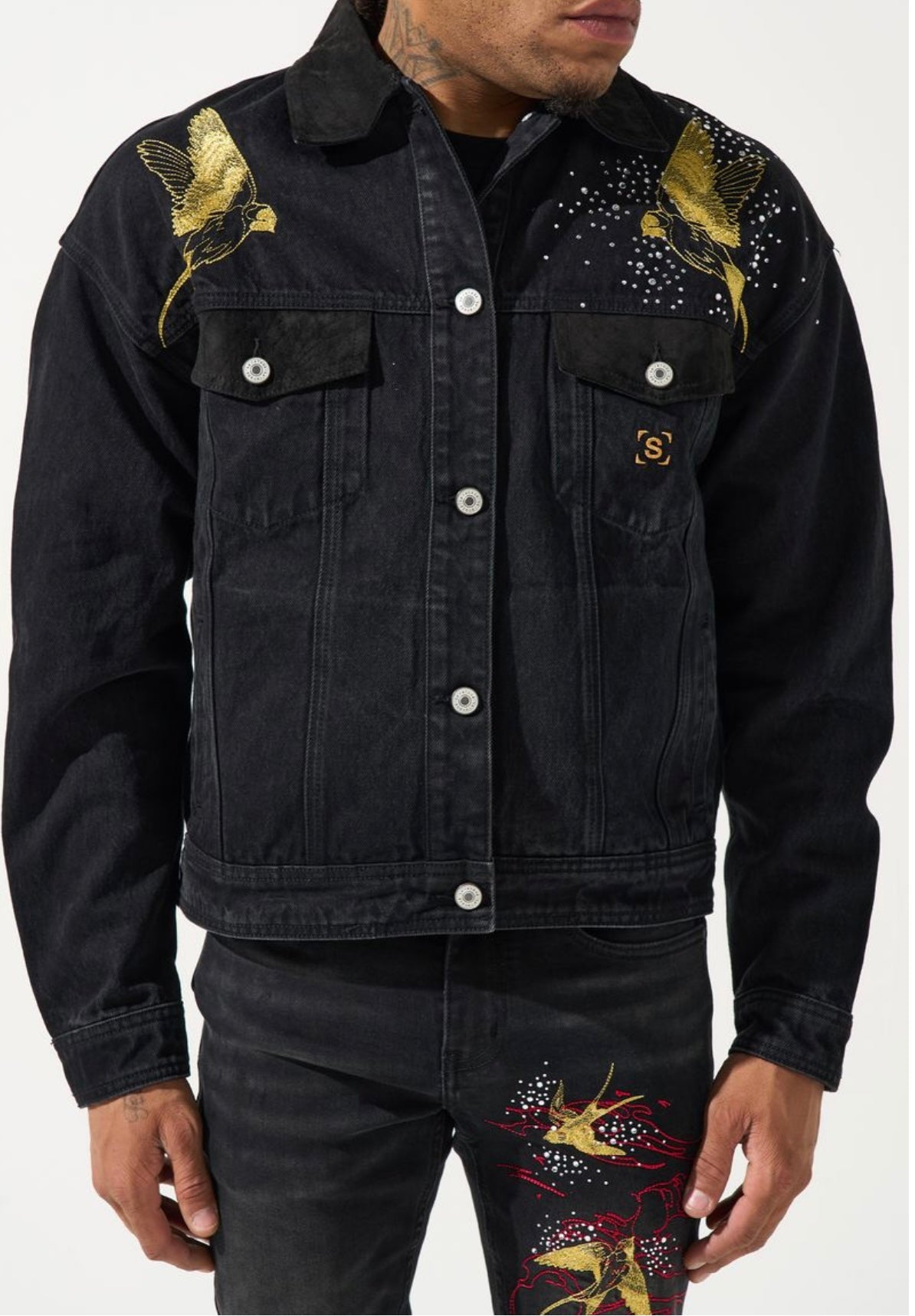 “CHORUS OF WINGS” Denim Jacket